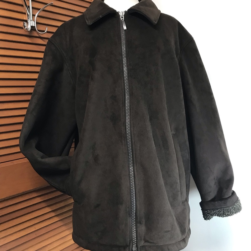 Access/Men Dark Brown Suede Like Jacket
